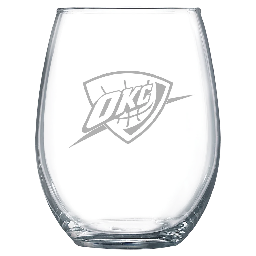 Oklahoma City Thunder Polar Camel 15 oz. Stemless Wine Glass