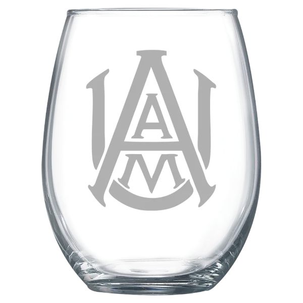Alabama A&M University Polar Camel 15 oz. Stemless Wine Glass