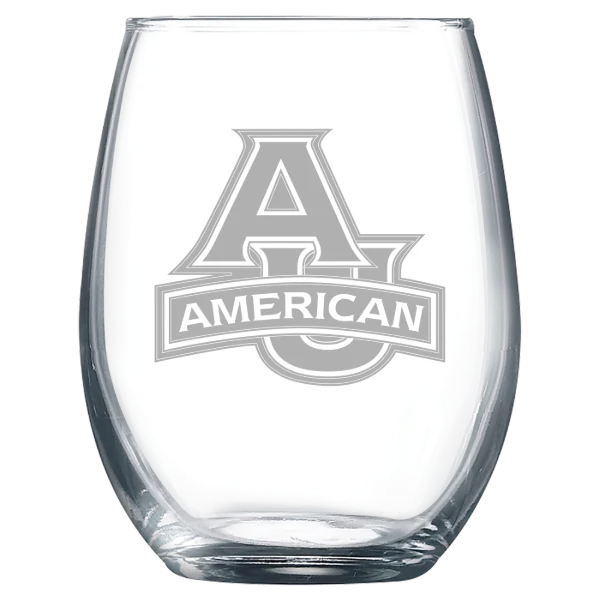 American University Polar Camel 9 oz. Stemless Wine Glass