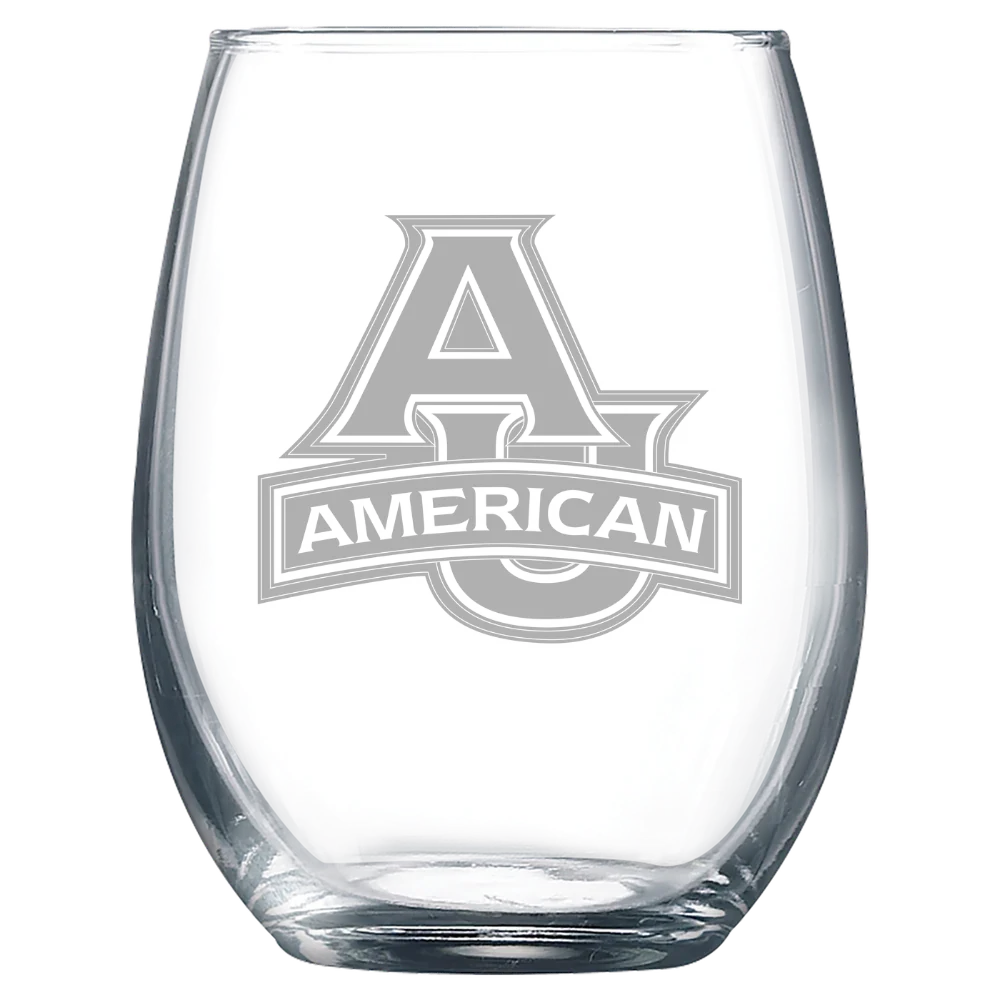 American University Polar Camel 9 oz. Stemless Wine Glass