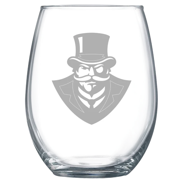 Austin Peay State University Polar Camel 15 oz. Stemless Wine Glass