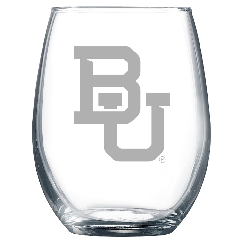 Baylor University Polar Camel 9 oz. Stemless Wine Glass
