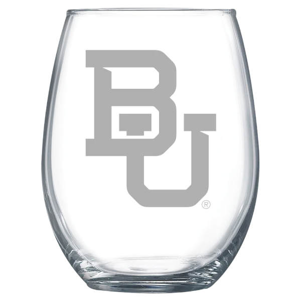 Baylor University Polar Camel 15 oz. Stemless Wine Glass