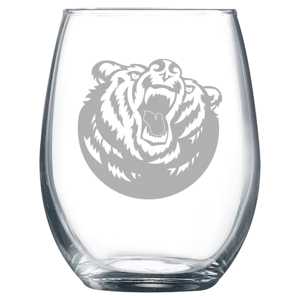 Belmont University Polar Camel 9 oz. Stemless Wine Glass