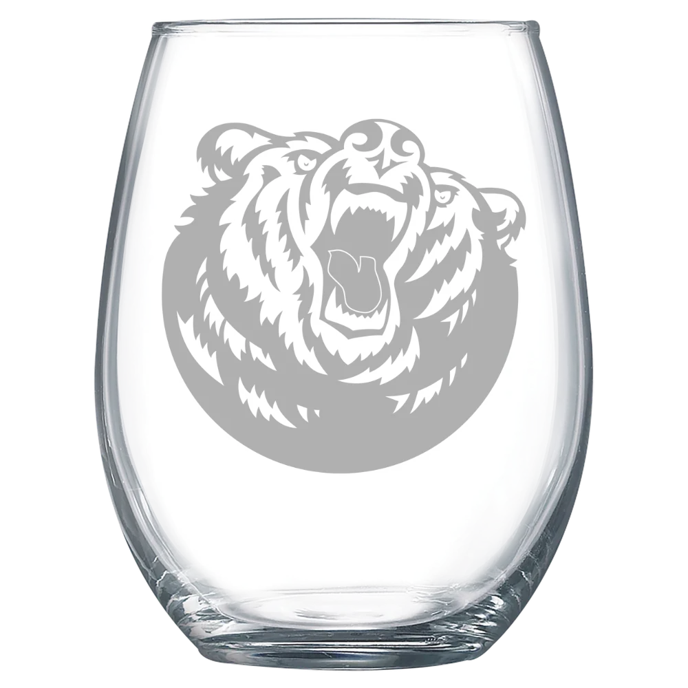 Belmont University Polar Camel 15 oz. Stemless Wine Glass