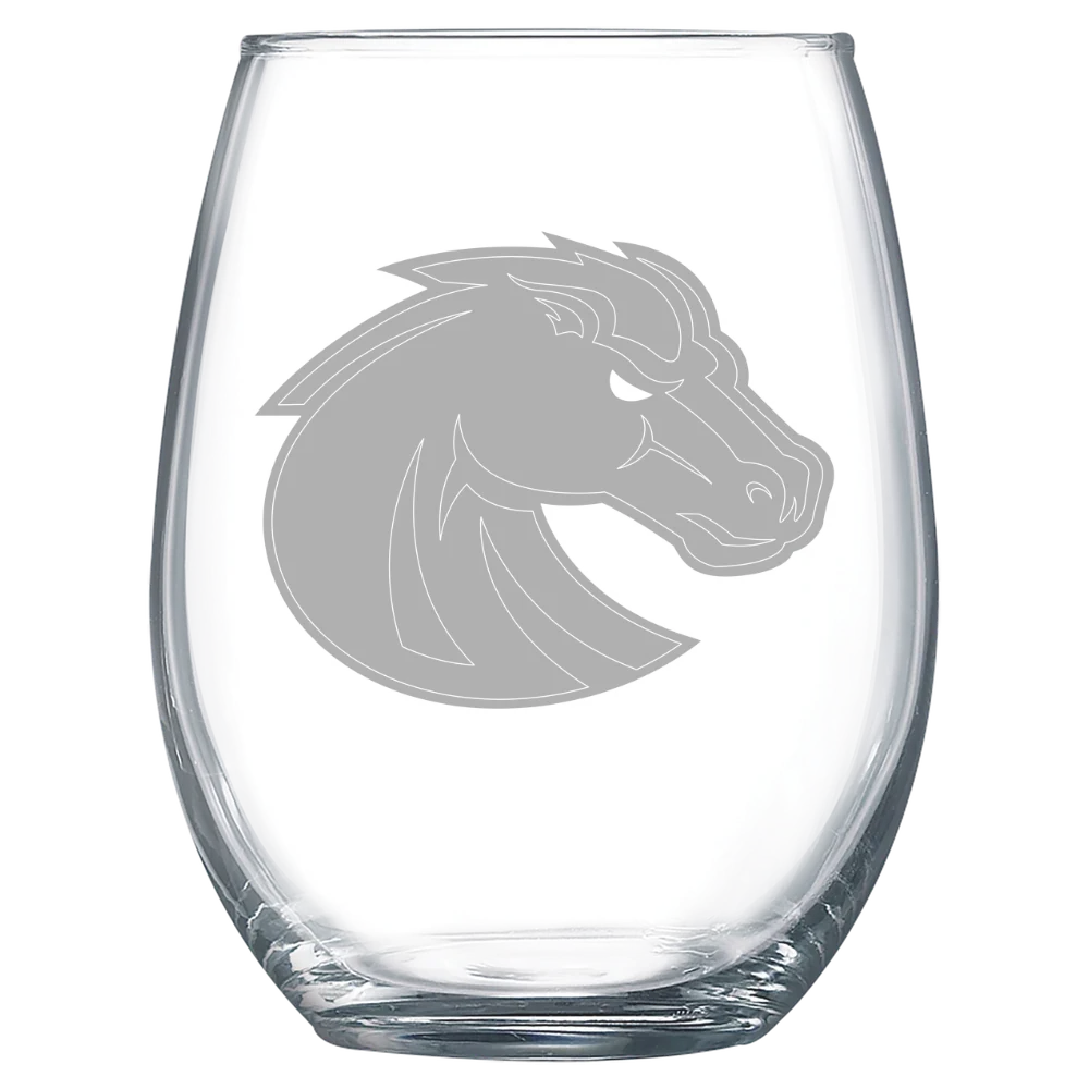 Boise State University Polar Camel 15 oz. Stemless Wine Glass