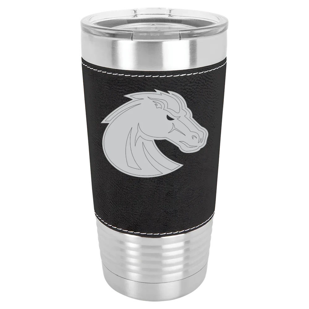 Boise State University Polar Camel 20 oz. Leatherette Grip Tumbler with Standard Lid