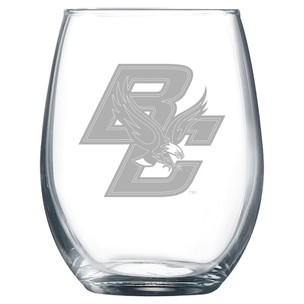 Boston College Polar Camel 9 oz. Stemless Wine Glass