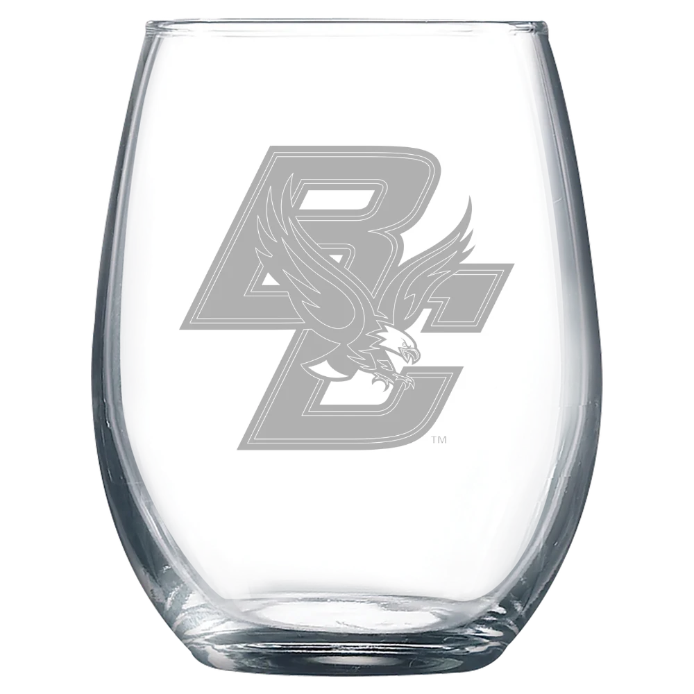 Boston College Polar Camel 9 oz. Stemless Wine Glass