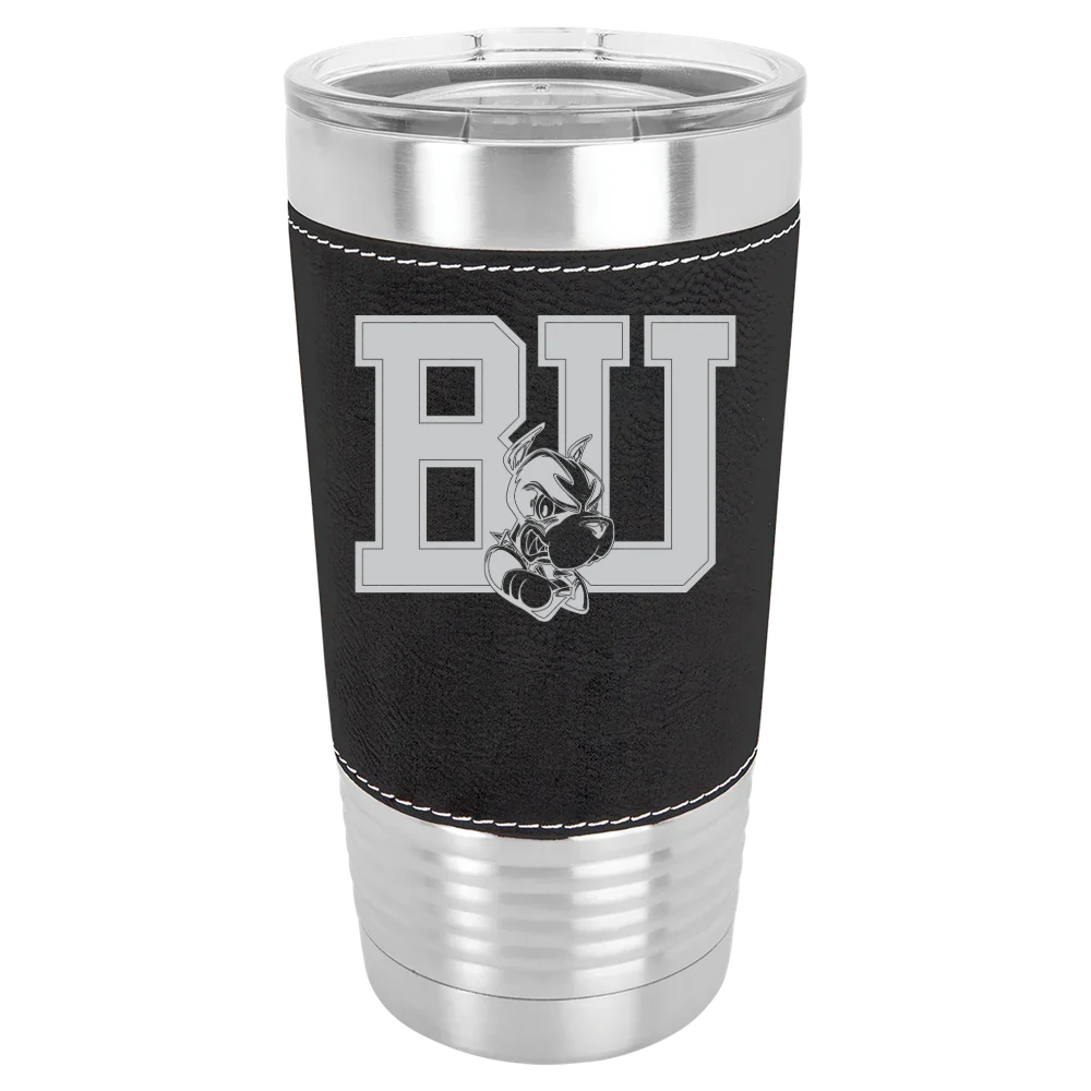 Boston University Polar Camel 20 oz. Leatherette Grip Tumbler with Standard Lid