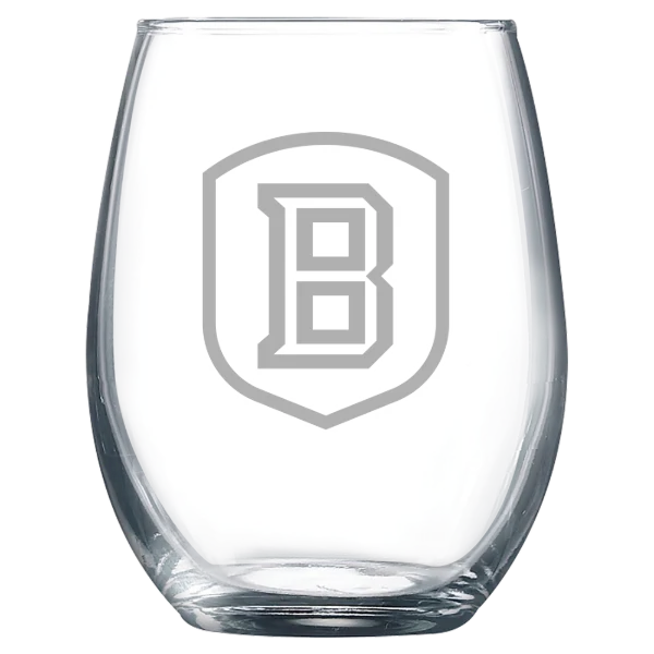 Bradley University Polar Camel 9 oz. Stemless Wine Glass