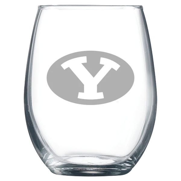 Brigham Young University Polar Camel 9 oz. Stemless Wine Glass