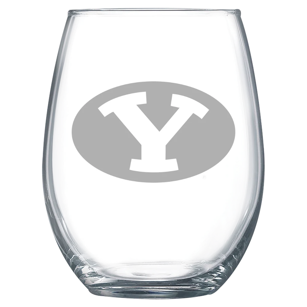 Brigham Young University Polar Camel 15 oz. Stemless Wine Glass