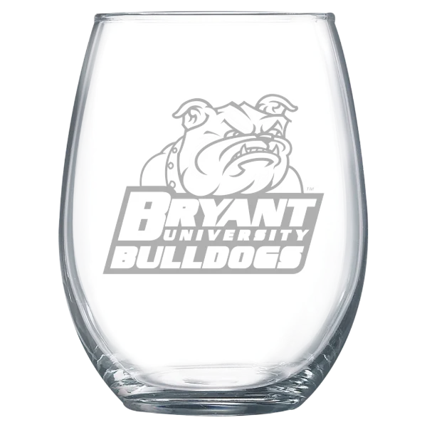 Bryant University Polar Camel 15 oz. Stemless Wine Glass