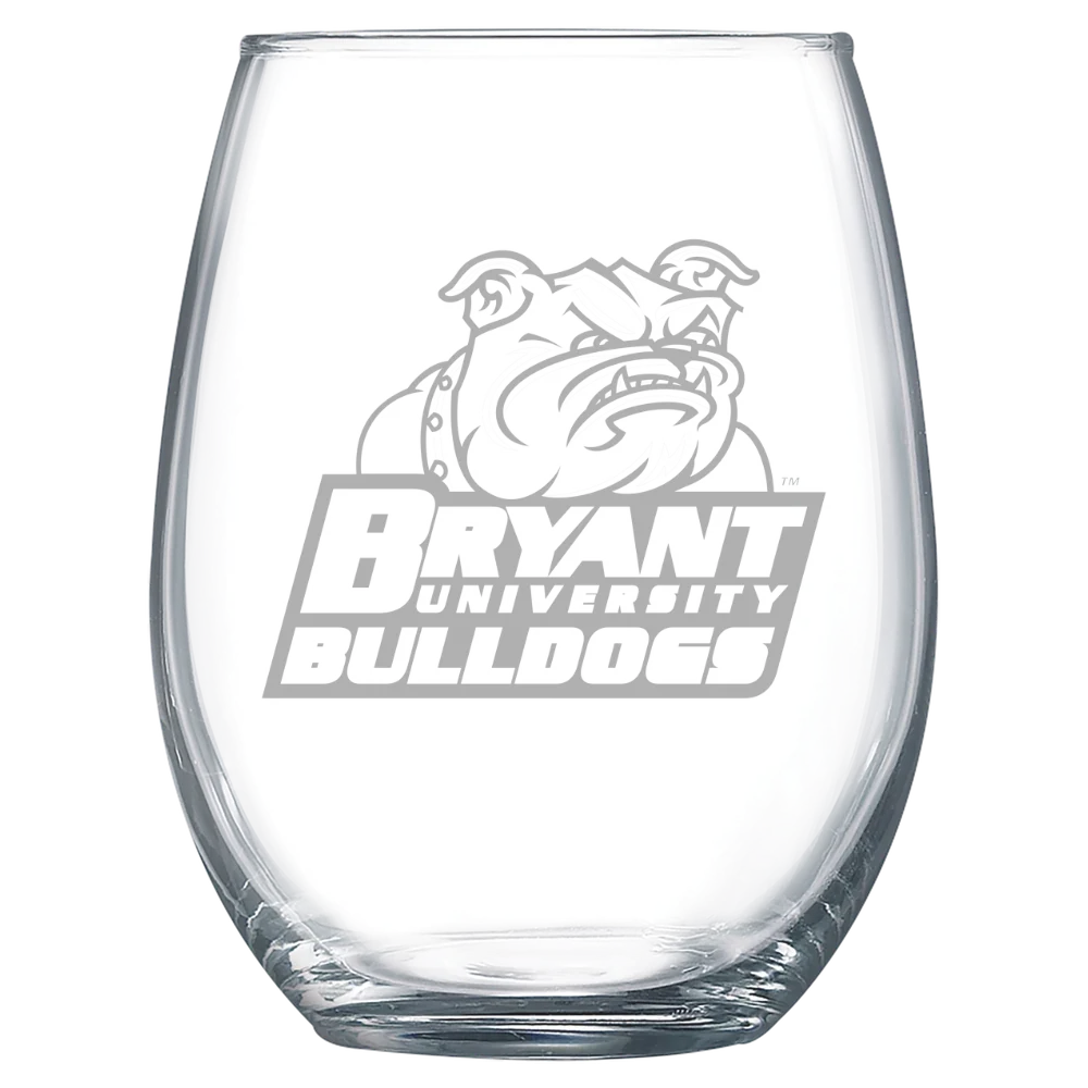 Bryant University Polar Camel 15 oz. Stemless Wine Glass