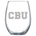 California Baptist University Polar Camel 15 oz. Stemless Wine Glass