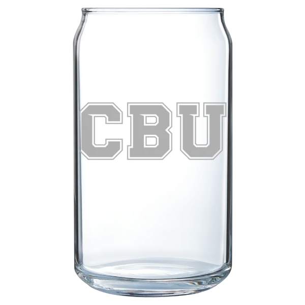 California Baptist University Polar Camel 16 oz. Can Glass