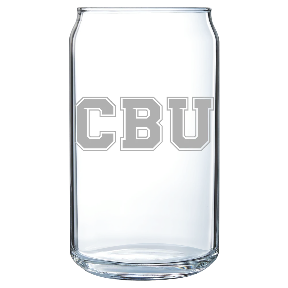 California Baptist University Polar Camel 16 oz. Can Glass
