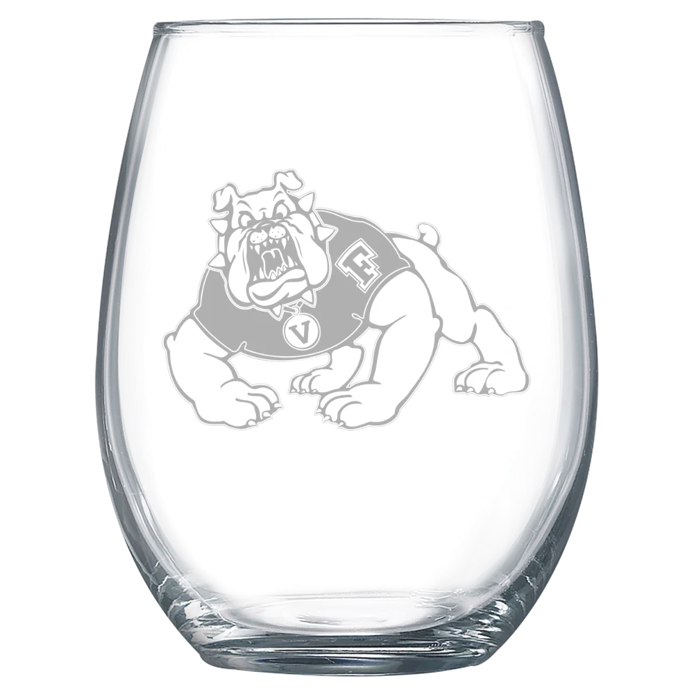 California State University, Fresno Polar Camel 15 oz. Stemless Wine Glass