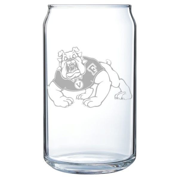 California State University, Fresno Polar Camel 16 oz. Can Glass