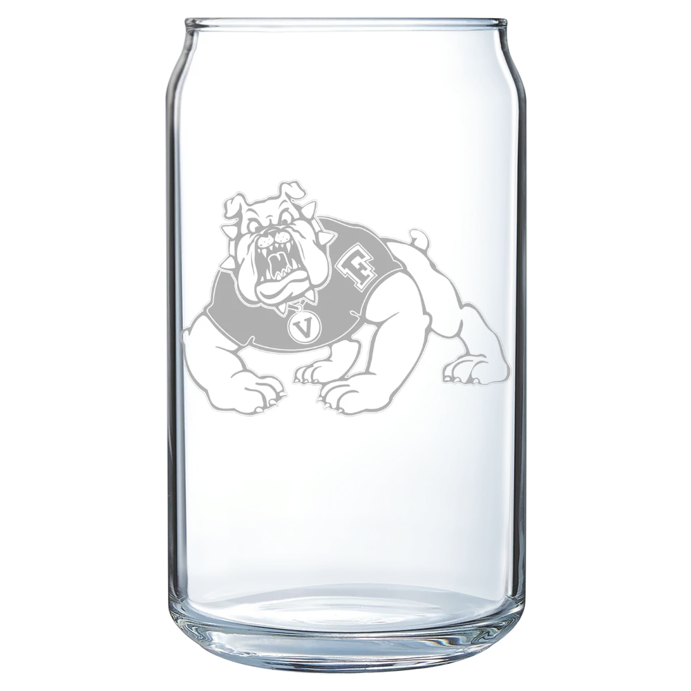 California State University, Fresno Polar Camel 16 oz. Can Glass