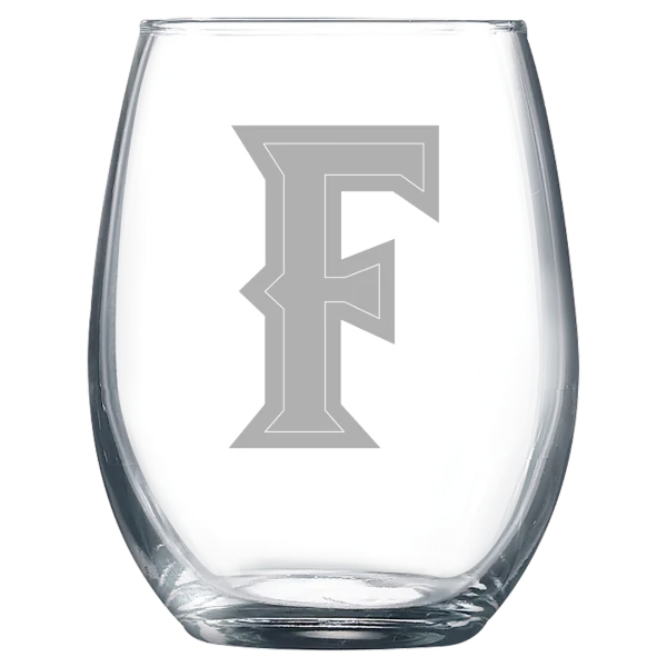 California State University, Fullerton Polar Camel 9 oz. Stemless Wine Glass