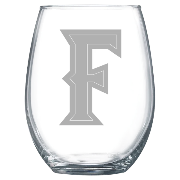 California State University, Fullerton Polar Camel 15 oz. Stemless Wine Glass
