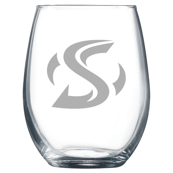 California State University, Sacramento Polar Camel 9 oz. Stemless Wine Glass