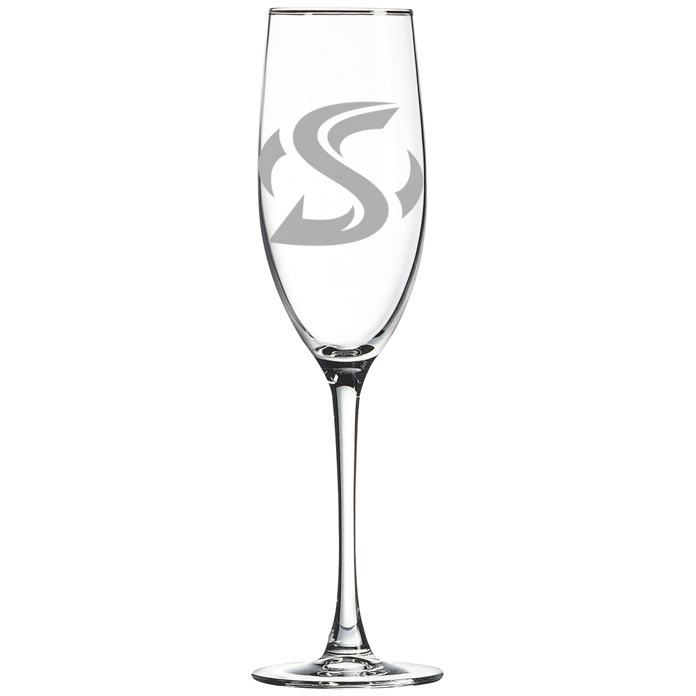 California State University, Sacramento Polar Camel 8 oz. Champagne Flute