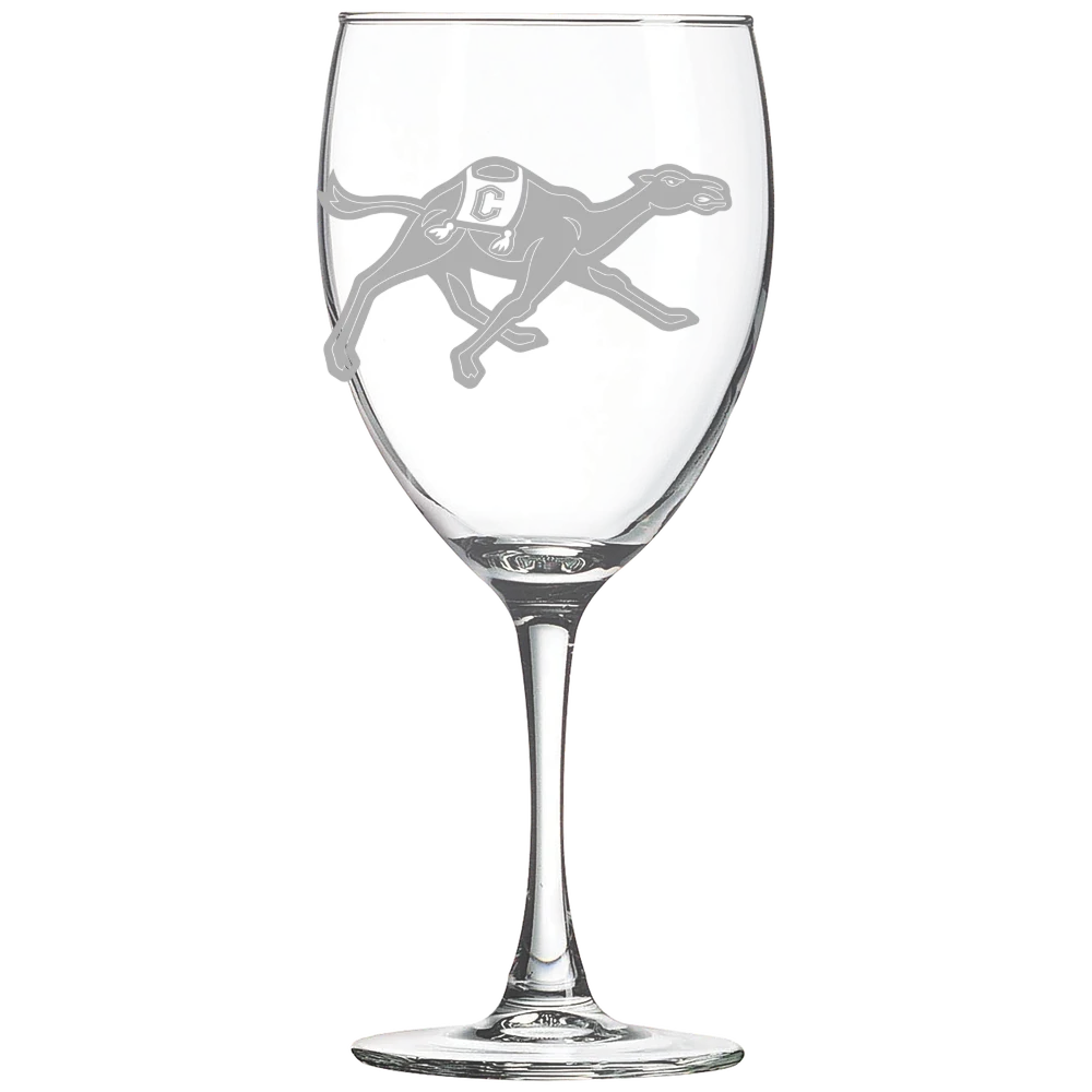 Campbell University Polar Camel 10 1/2 oz. Wine Glass