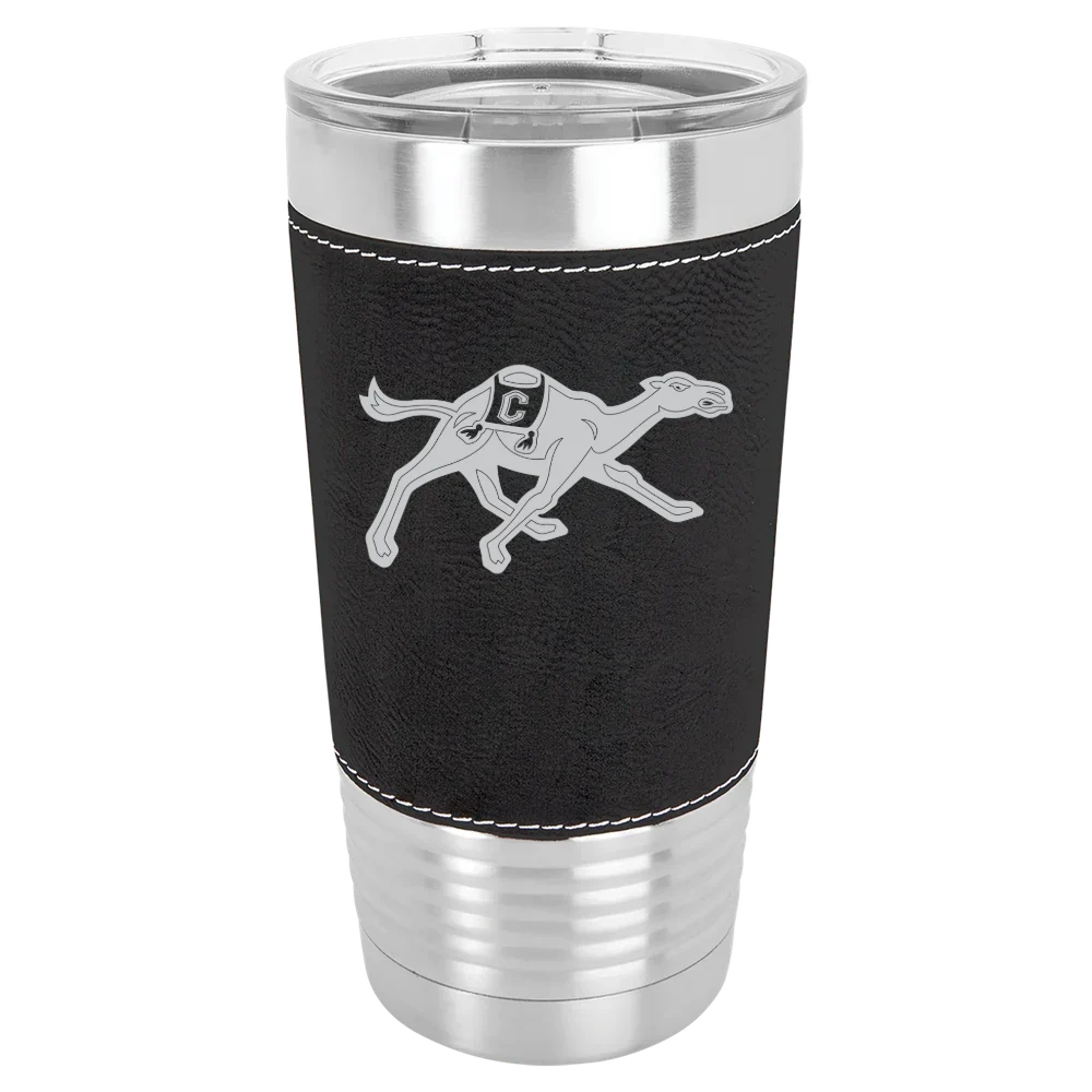 Campbell University Polar Camel 20 oz. Leatherette Grip Tumbler with Standard Lid
