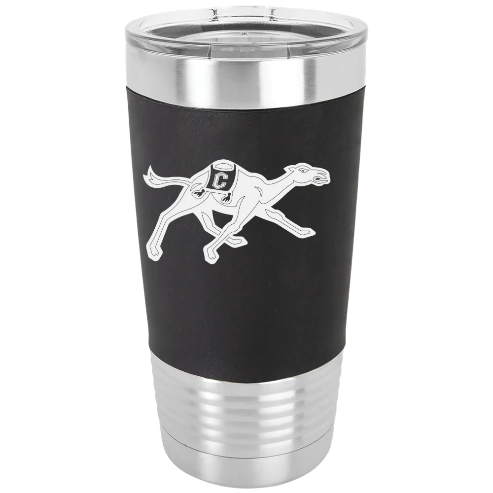 Campbell University Polar Camel 20 oz. Silicone Grip Tumbler with Standard Lid