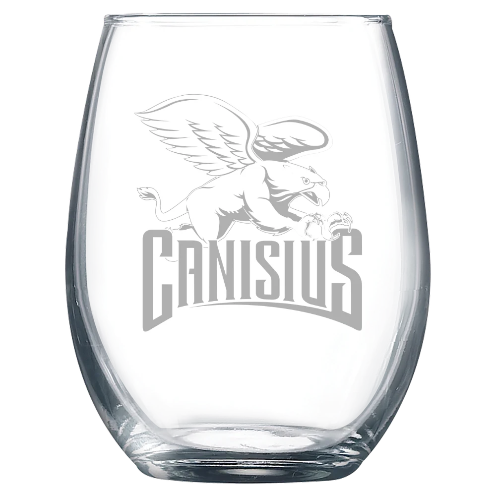 Canisius University Polar Camel 9 oz. Stemless Wine Glass