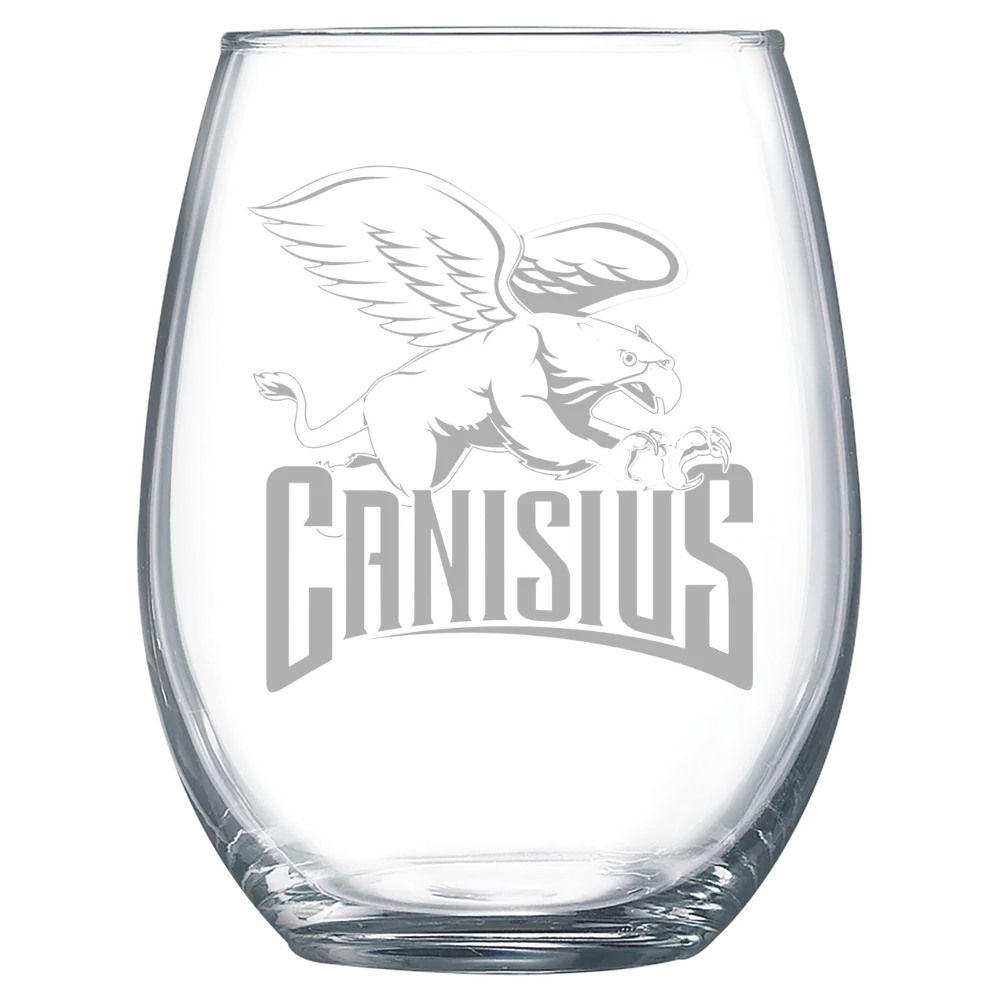 Canisius University Polar Camel 15 oz. Stemless Wine Glass