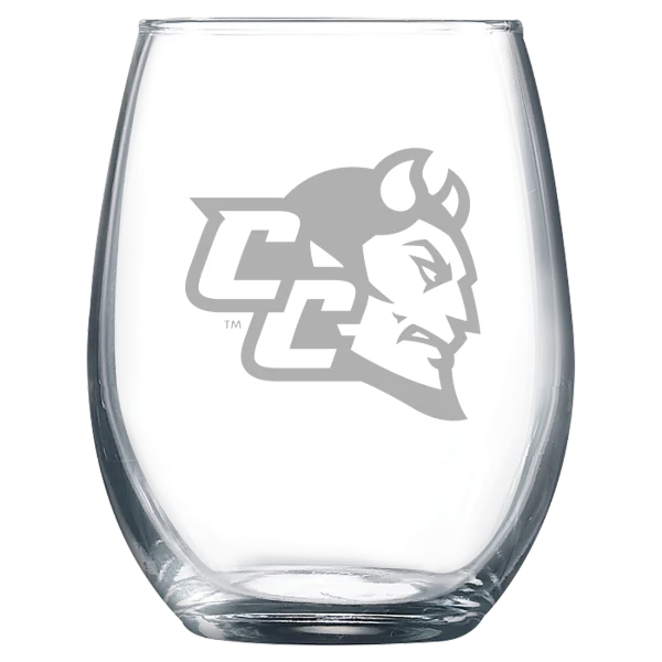 Central Connecticut State University Polar Camel 9 oz. Stemless Wine Glass