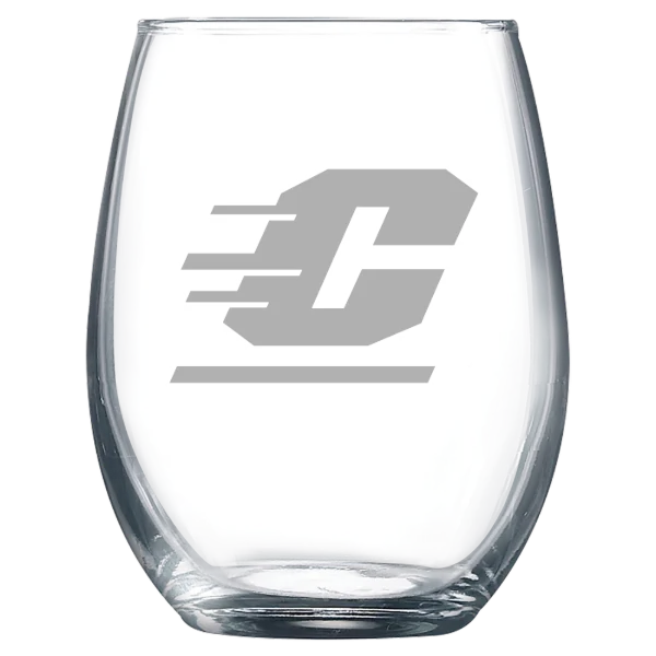Central Michigan University Polar Camel 9 oz. Stemless Wine Glass