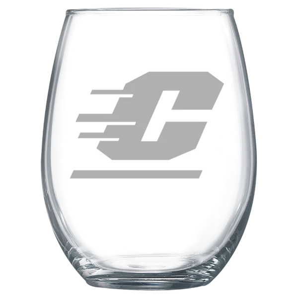 Central Michigan University Polar Camel 15 oz. Stemless Wine Glass