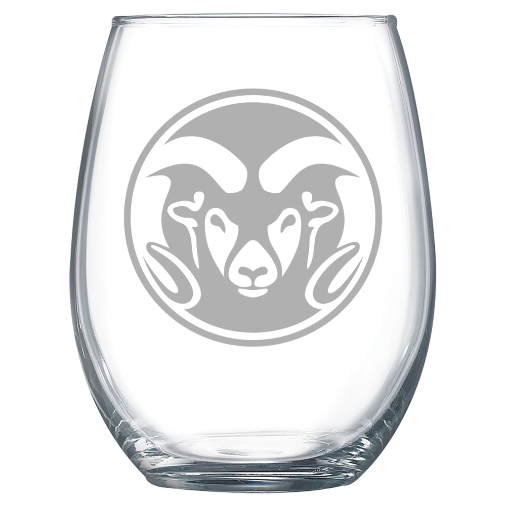 Colorado State University Polar Camel 15 oz. Stemless Wine Glass