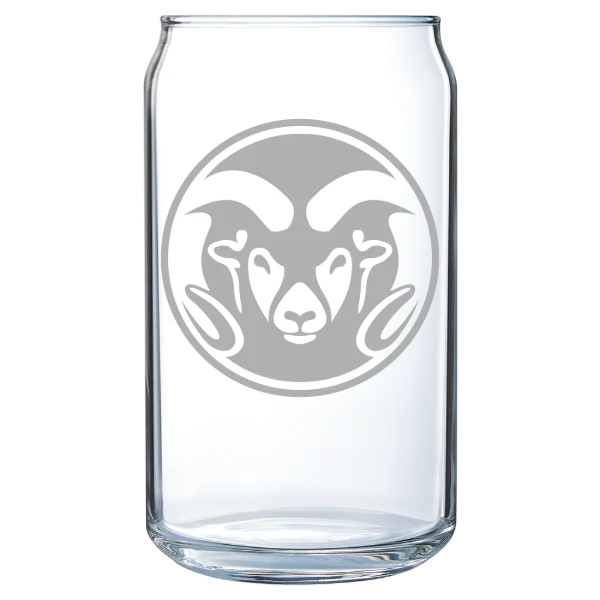 Colorado State University Polar Camel 16 oz. Can Glass