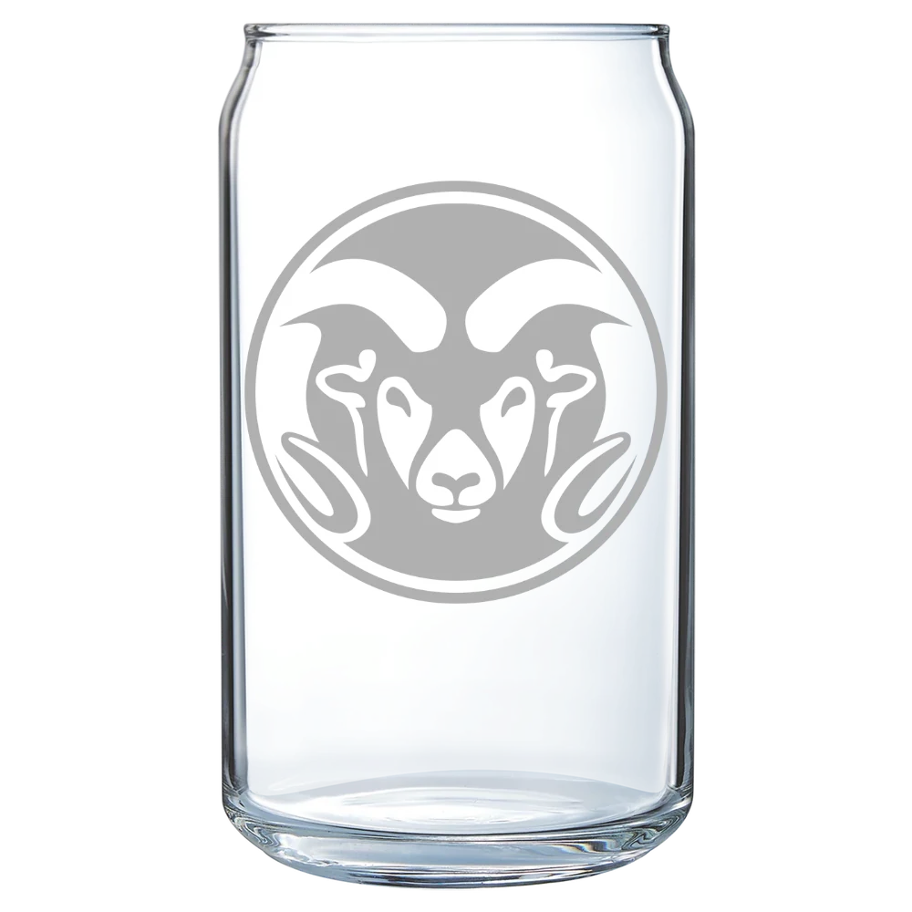 Colorado State University Polar Camel 16 oz. Can Glass