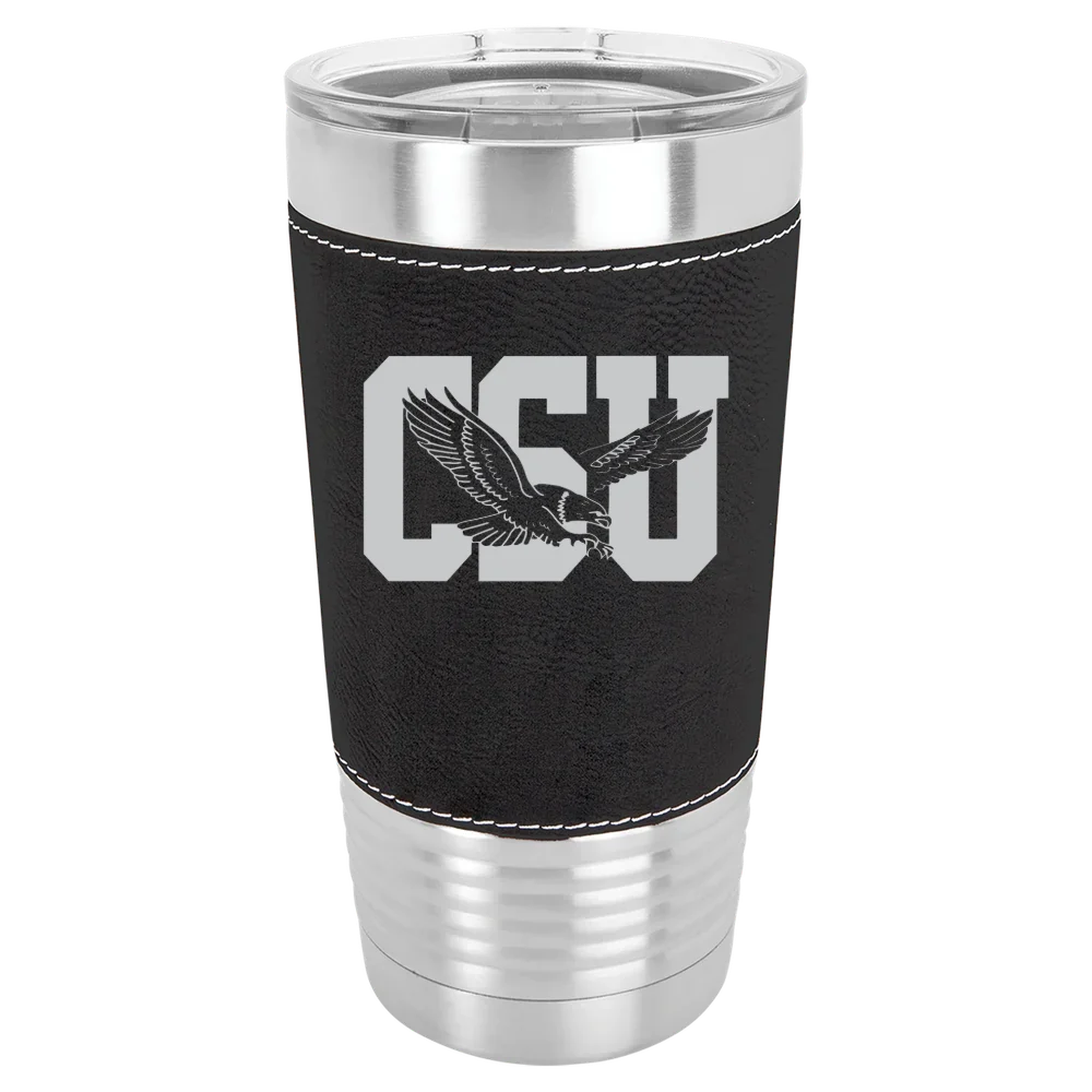 Coppin State University Polar Camel 20 oz. Leatherette Grip Tumbler with Standard Lid