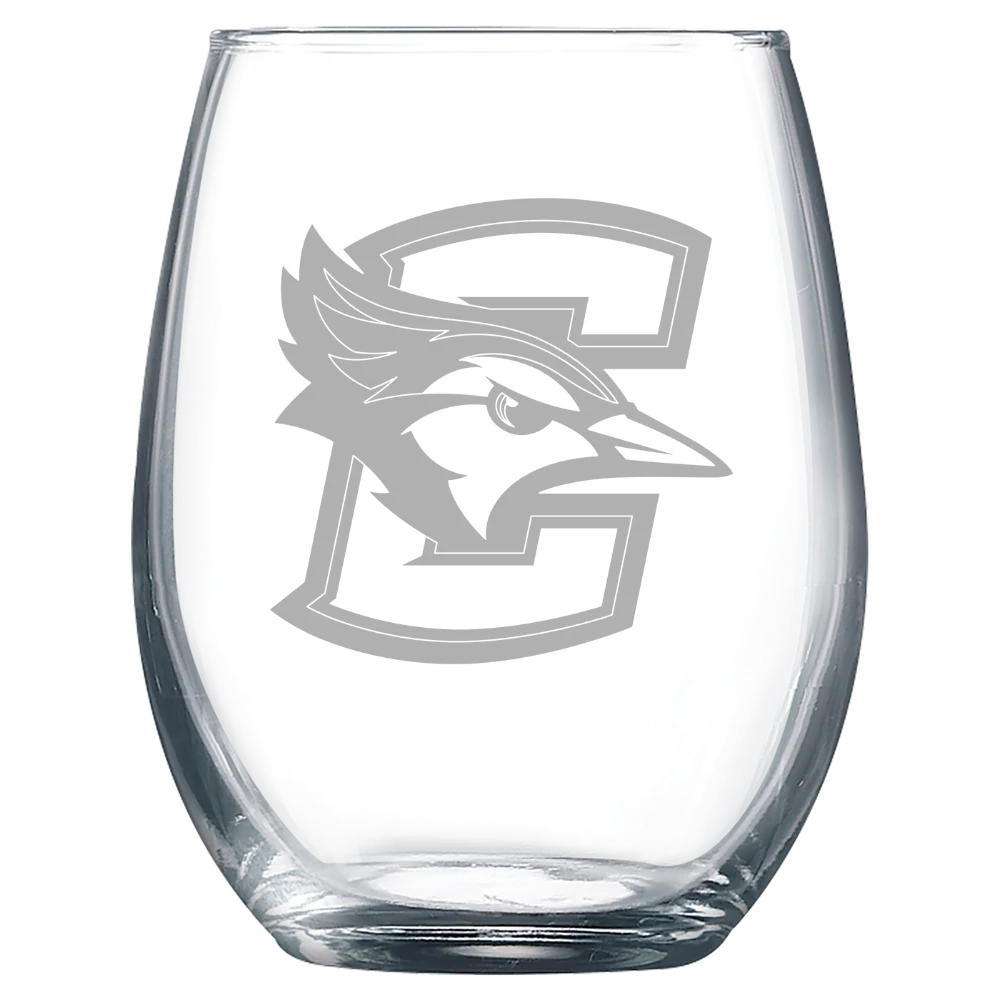 Creighton University Polar Camel 9 oz. Stemless Wine Glass