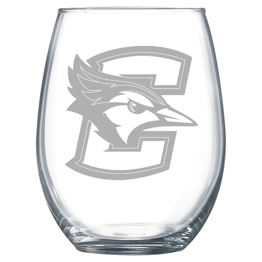 Creighton University Polar Camel 15 oz. Stemless Wine Glass