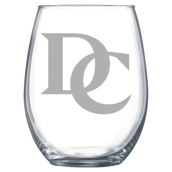 Davidson College Polar Camel 15 oz. Stemless Wine Glass
