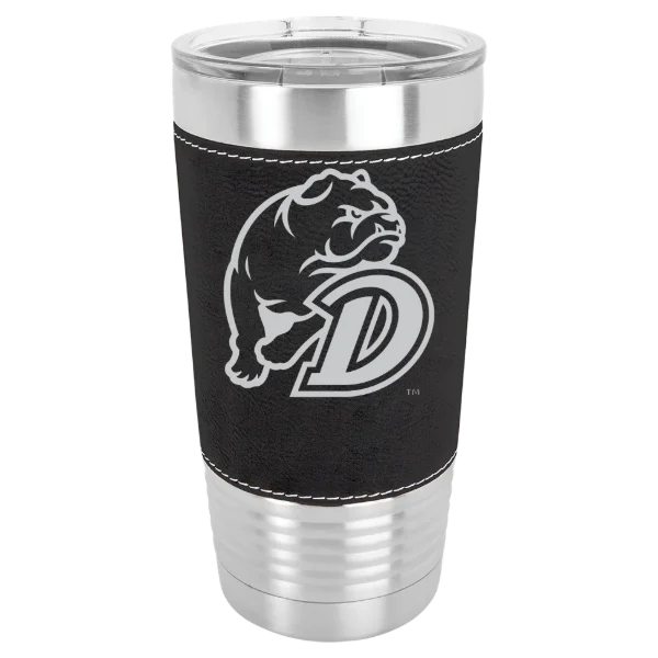 Drake University Polar Camel 20 oz. Leatherette Grip Tumbler with Standard Lid