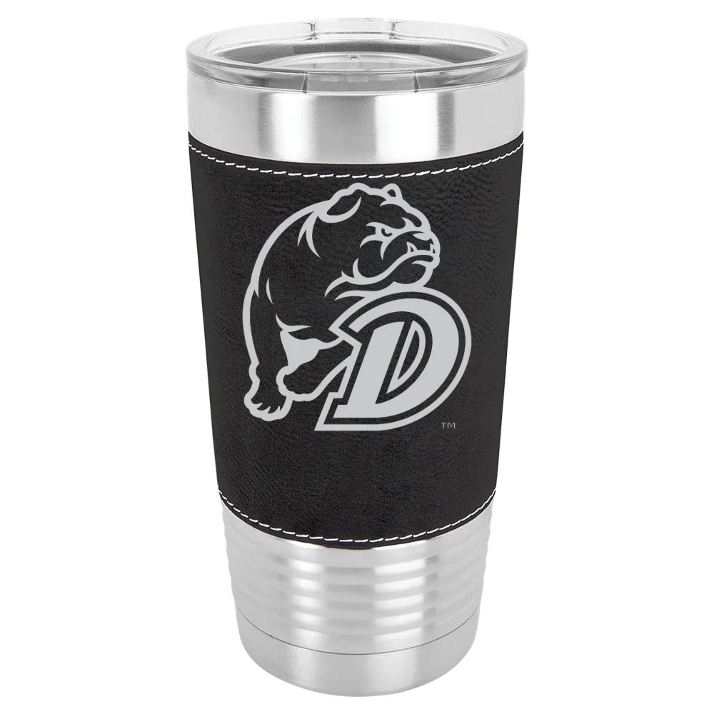 Drake University Polar Camel 20 oz. Leatherette Grip Tumbler with Standard Lid