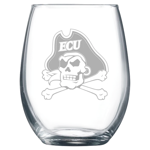 East Carolina University Polar Camel 9 oz. Stemless Wine Glass