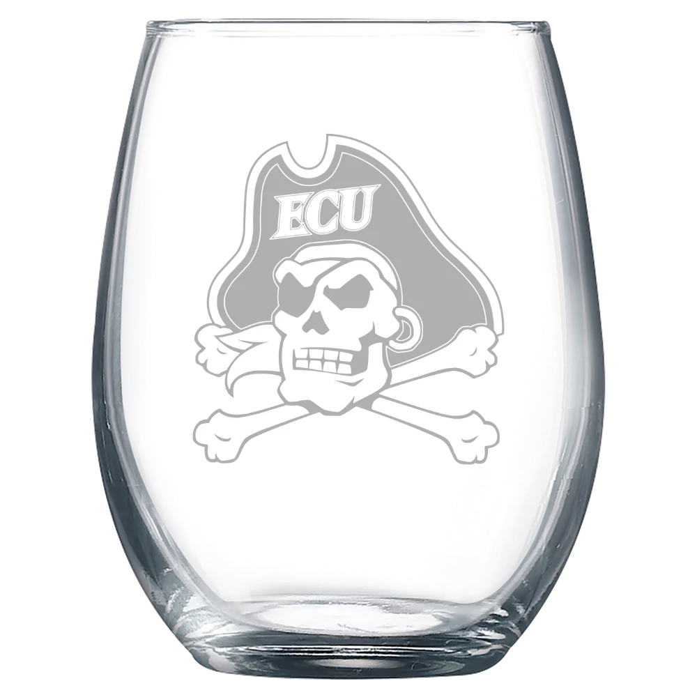 East Carolina University Polar Camel 9 oz. Stemless Wine Glass