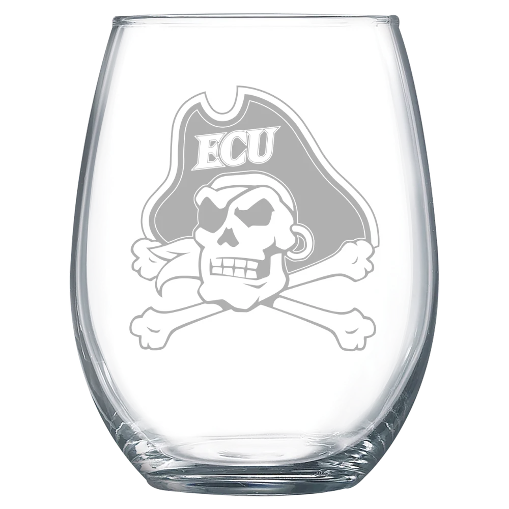 East Carolina University Polar Camel 15 oz. Stemless Wine Glass