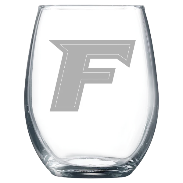 Fairfield University Polar Camel 9 oz. Stemless Wine Glass